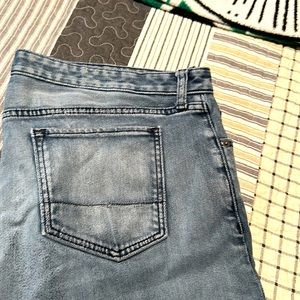 Banana Republic denim with a little stretch. Very comfortable